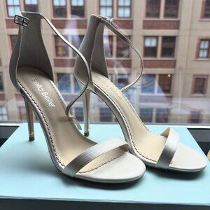 Bella Belle WISTERIA Chiffon Ankle Strap Open Toe Bridal Heels - Size 8